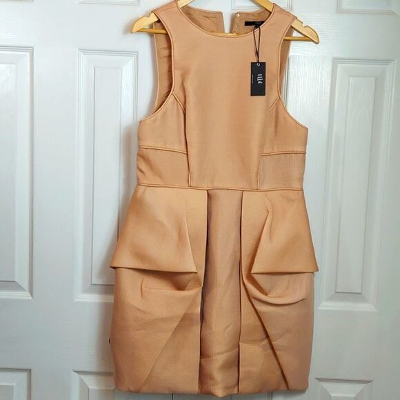 Tibi Origami Simona Jacquard Open Back Mini Dress Sz 12 NWT - Picture 3 of 11